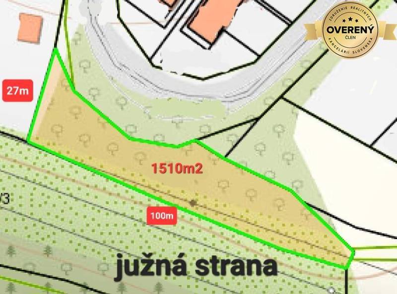 Pozemok 1510m2 Slnečné stráne Banská Bystrica 