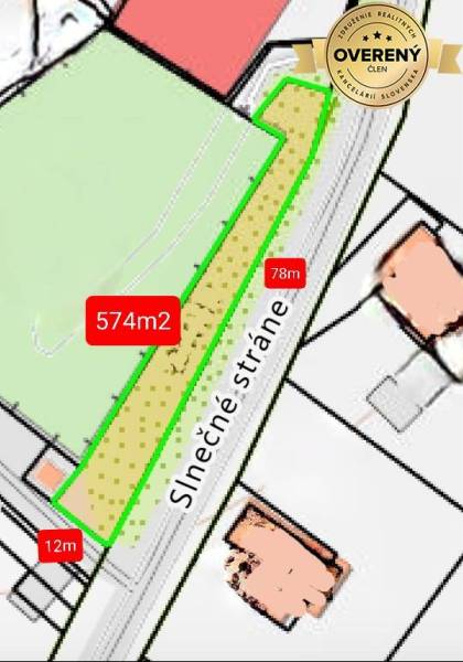 Pozemok 574m2 Slnečné stráne Banská Bystrica 