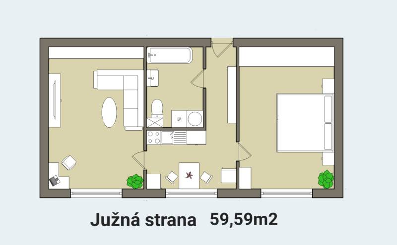 2 izbový byt PREDAJ, Poľná BB